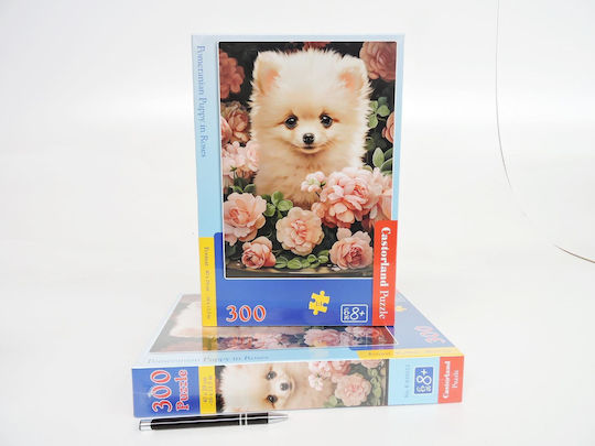 Castorland Pomeranian Puppy In Roses Puzzle 300 Pieces B-30552