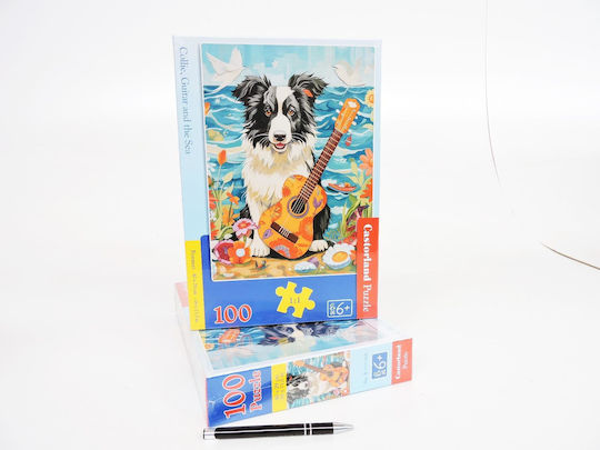 Παιδικό Puzzle Collie, Guitar and the Sea 100pcs Castorland