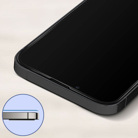 Folie Protectie Telefon Iphone 13 Mini 9h Margine Bevelata Akashi Contour Negru