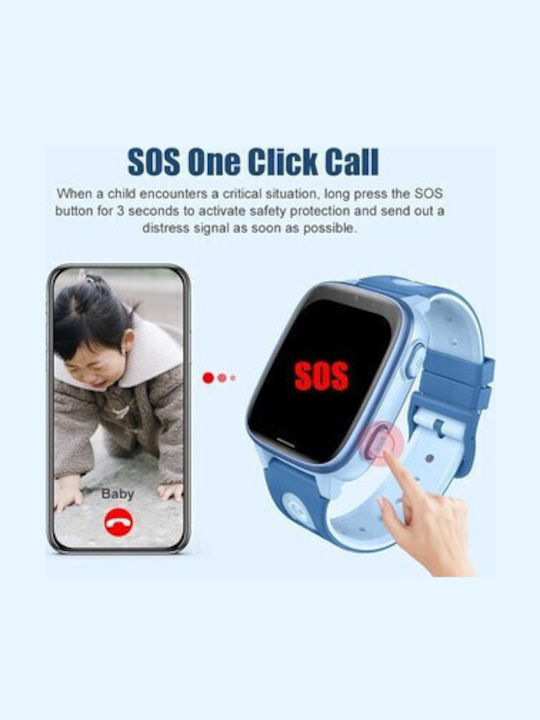 INTIME Kids Digital Watch with GPS and Rubber/Plastic Strap Black