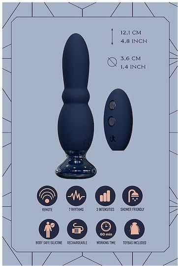 Dream Toys Класически Вибратор с Дистанционно Управление 2.8см Син