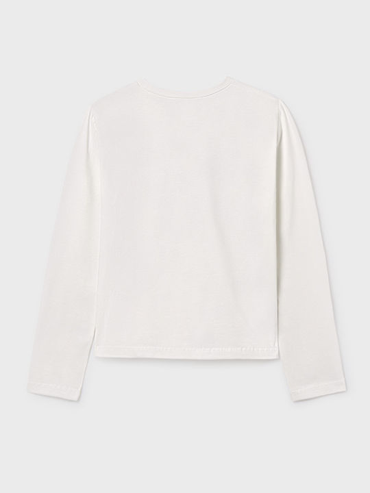 Kids Long-Sleeved Beige Basic Top