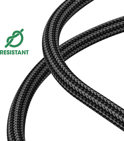 Akashi Usb-c To Lightning Cable Quick Charge 3a Sync 1m Black