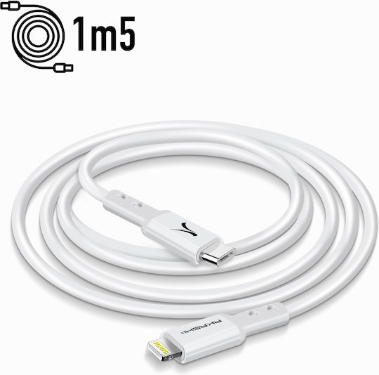 Akashi Cable Usb-c To Lightning Fast Charge 3a Synchro Charge 1.5m White