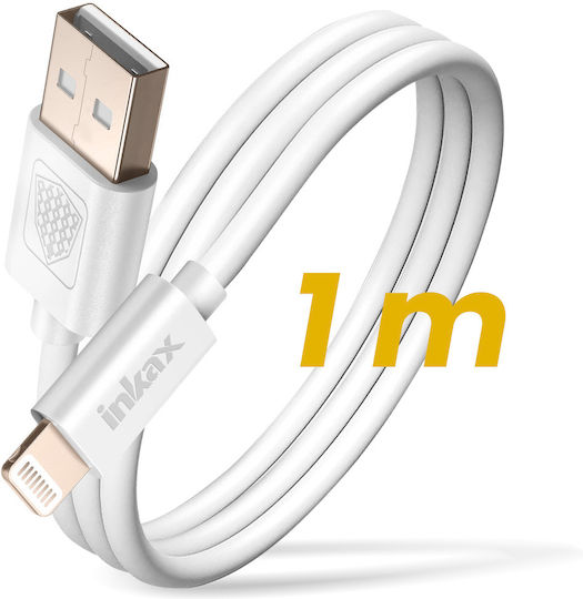 Inkax Usb-zu-Lightning-Kabel Schnellladung Synchronisierung Weiß