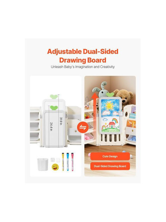 Kids Plastic Cabinet Beige