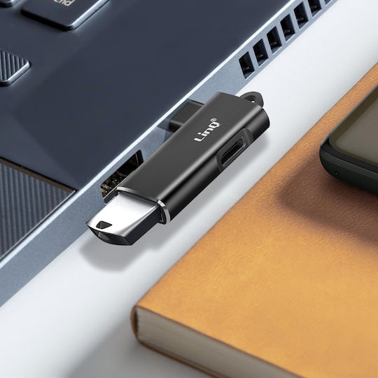 Linq OTG USB to USB-C Adapter USB-C Charge 100W 5Gbps Transfer Black