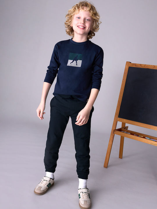 Kinder Trainingsanzug Jogginghose Schwarz