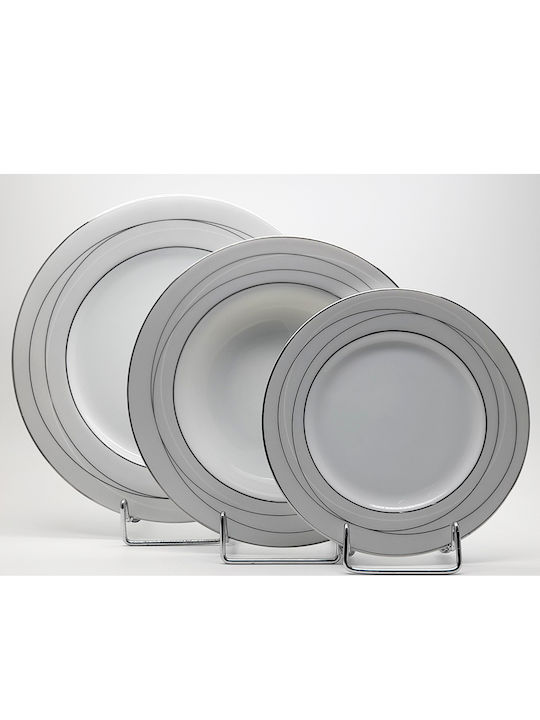 Christinholm Christinholm 638 Platin Σερβίτσιο Πιάτων από Πορσελάνη Ασημί 40τμχ