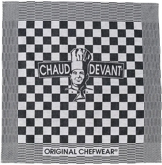 Chaud Devant Chef Towel from 100% Cotton in Black Color 65x65cm
