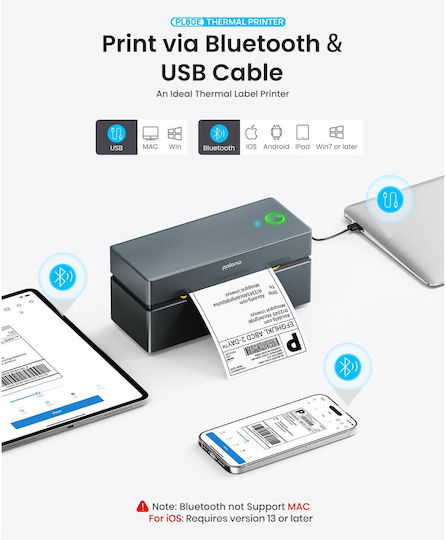 Принтер за етикети Bluetooth 230 dpi