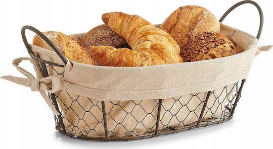 Zeller Bread Box Metallic Beige 30x21x11cm
