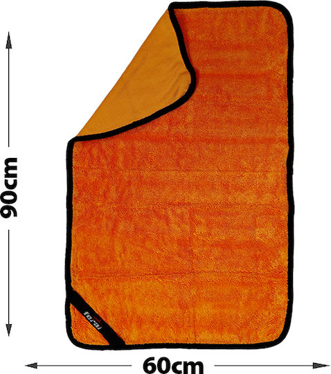 Auto Gs Cloth Microfiber Cleaning for Body Car 600gsm Orange 90x60cm