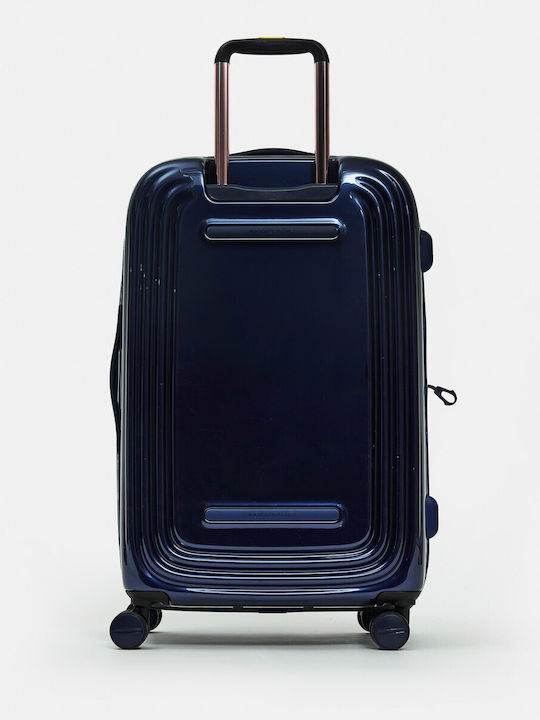 Mandarina Duck Logoduck+ Medium Travel Suitcase Hard Blue Indigo with 4 Wheels Height 69cm P10OUV32-180