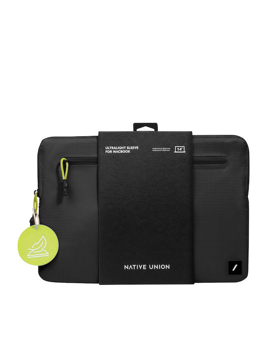 Native Union Reißverschluss-Hülle Macbook Pro 14'' Recycelter Wasserdichter Stoff Schwarz