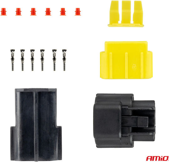 Socket Plug Connector 3 Pin Φ2.2mm Waterproof Amio 1 Pc Amio 04347/am
