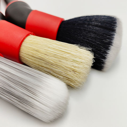 Red Angle Adapter Cleaning Brushes Detailing Pro Feral 3 Pieces Auto Gs 25558