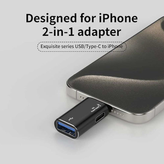 Techsuit Converter Lightning / USB-C male to Lightning male 1pcs