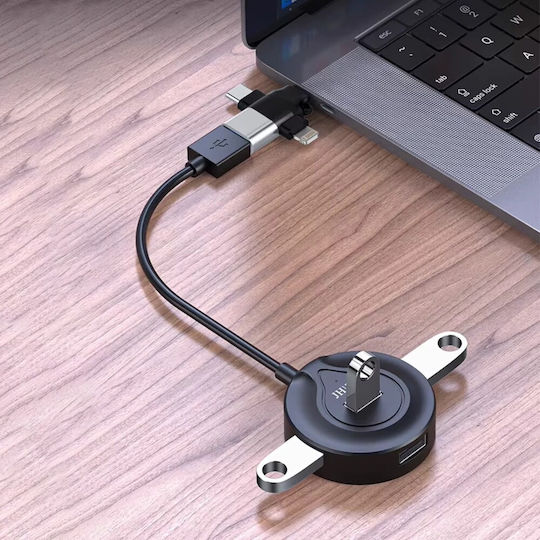 Techsuit Μετατροπέας USB-C / Lightning male σε Lightning / USB-C male 1τμχ