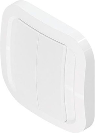 Nodon Wireless 2 Button Wall Switch Enocean Compatible White