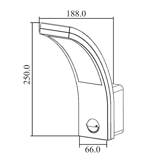 Maclean Energy Wall-Mounted Outdoor Light LED IP54 10W with Natural White Light