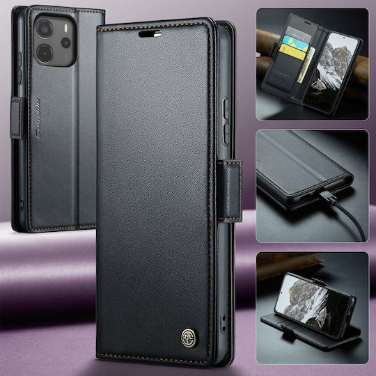 Caseme Wallet Δερμάτινο / Δερματίνης Μαύρο (Redmi Note 14 4G)