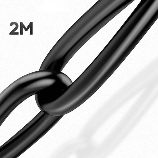 Swissten HDMI 2.1 Кабел 8K 60Hz Телевизори Златно Покрити Конектори 2м Черен