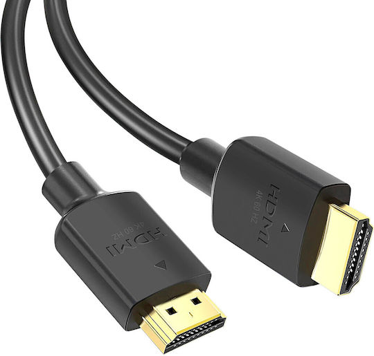 Swissten Cablu HDMI 2.0 4K 60Hz Televizoare Conectori Placati Cu Aur 5m Negru