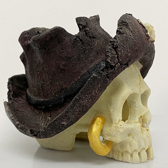 Epigasos Aquarium Decoration Pirate Skull 14x13x12