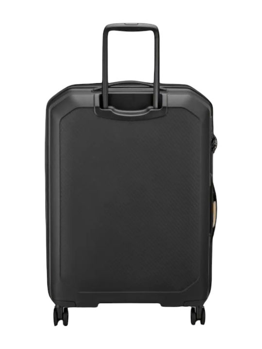 Delsey Anvers Cabin Hard Black Suitcase with 4 Wheels Height 55cm
