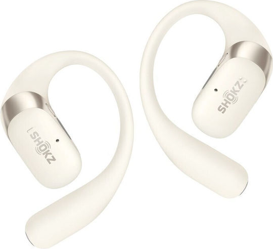 Shokz OpenFit 2 Offenes Ohr Bluetooth-Freisprecheinrichtung Kopfhörer mit Schweißresistenz und Ladeetui Beige