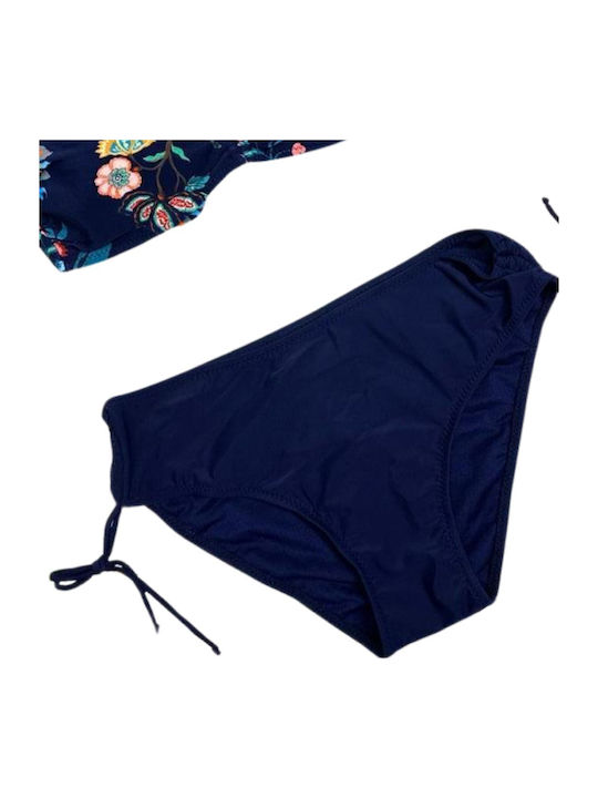 Set Bikini Floral Navy Μπλε