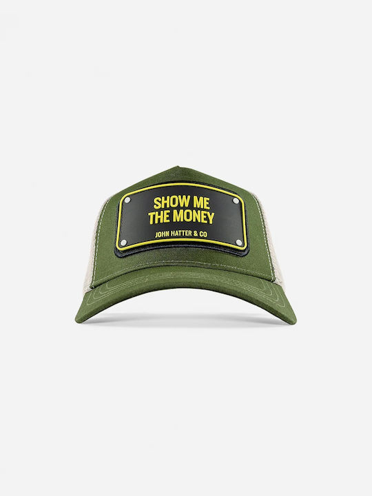 Show Me Money Grünes Jockey Cap Rubber Patch John Hatter & Co Show Me Money Grünes Jockey Cap Rubber Patch John Hatter & Co
