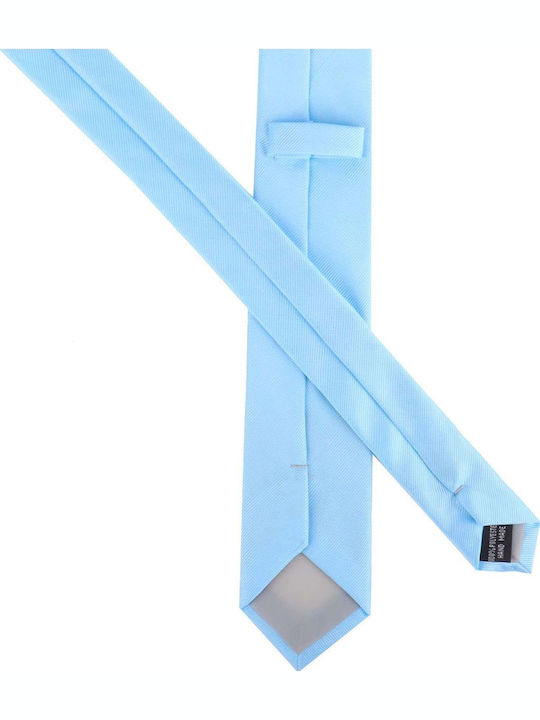 Karlowsky Herren Krawatte Synthetisch,Polyester/Cotton/Leather Monochrom in Hellblau Farbe
