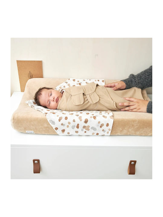 Meyco Blanket Nursery Swaddling Blankets Cotton Beige Sand