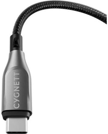 Cygnett Usb-c To Usb-c Armoured Charge 100w Synchronisation 480 Mbps 1m Black