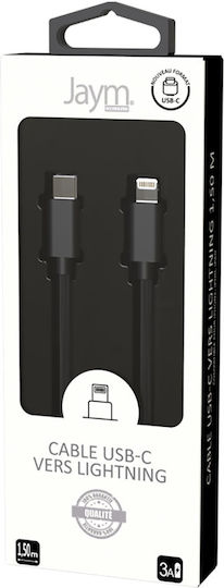 Jaym Lightning To Usb-c Pd 3a Charge Sync Cable Pop Collection 1,5m Black