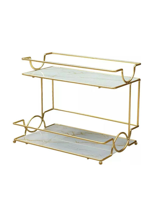 Boden Badezimmerregal Metallisch 32x21x25.5cm Braun