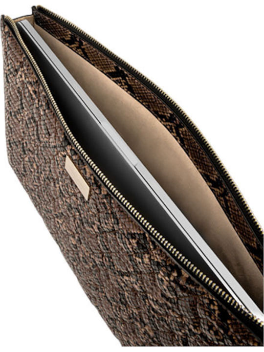 Ideal Sweden 16” Computer Sleeve Leia Model Snake Design Strap Brown Ideal Sweden 16” Computer Sleeve Leia Model Snake Design Strap Brown