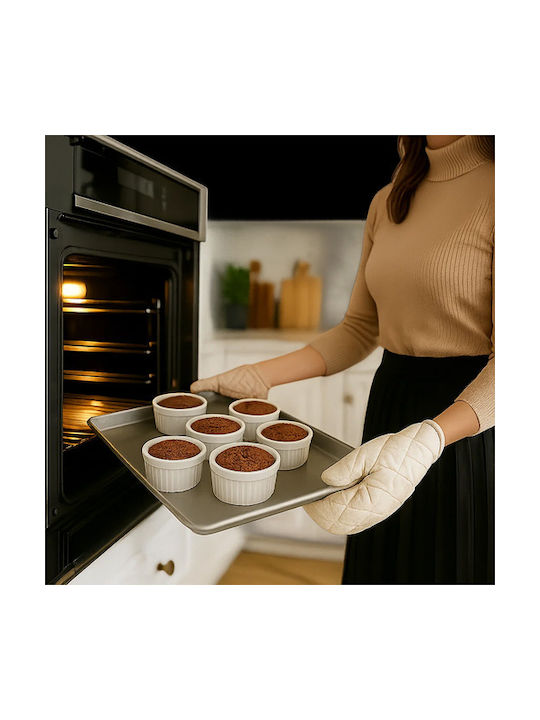 Ruhhy Round Heat-Resistant Cookware for Souffle Ceramic 9cm 6 Pieces