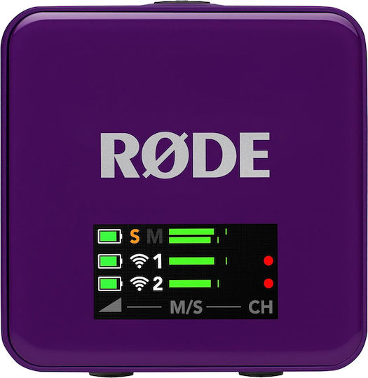 Rode Wireless GO Gen3 Set Wireless Condenser (Small Diaphragm) Microphone Πέτου, Clip On Journalistic in Purple Color