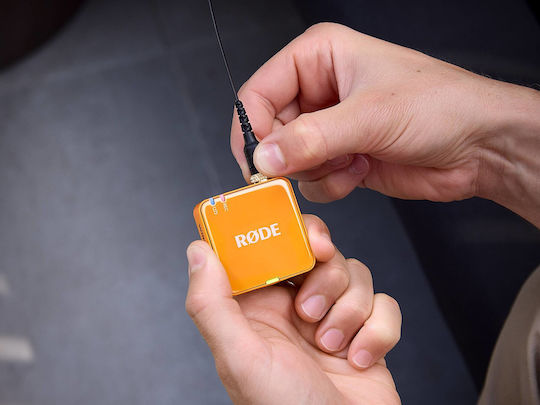 Rode Wireless GO Gen3 Set Wireless Condenser (Small Diaphragm) Microphone Πέτου, Clip On Journalistic in Orange Color