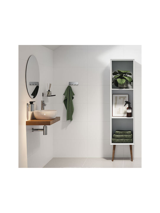 TIGER Wall-Mounted Bathroom Hook with 4 Positions ​15.5x2cm Inox Gray