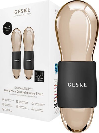 Geske Cool und Warm Duo Augenmassagegerät 7 in 1 Set mit Gesicht-Roller 2 Stück