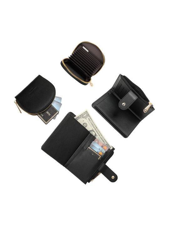 Set Cadou Portofel și Suport Carduri de Damă Gallantry Negru Set Cadou Portofel și Suport Carduri de Damă Gallantry Negru