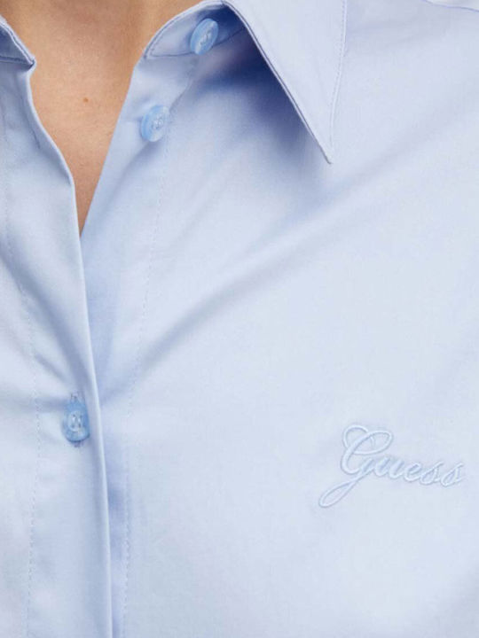 Women's Monochrome Long Sleeve Shirt Blue