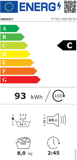 Indesit YT M11 83K RX EU Wäschetrockner 8kg mit Wärmepumpe