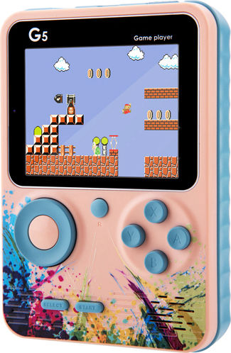 Techkidz 500-Spiel Konsole Emulator Multiplayer Controller Streetart Modell Pink