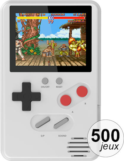Techkidz 500-Spiel Konsole Emulator Schlankes Modell Weiß