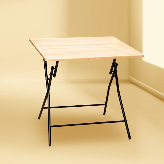 Simply Smart Masă Pătrată Pliabilă Din Lemn Pentru Bucătărie Bej 80x80x75 cm